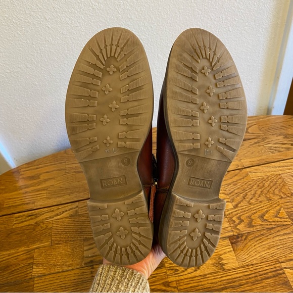 Roan Date Burgundy Napa Leather Riding Boots Size 9 - Picture 7 of 11